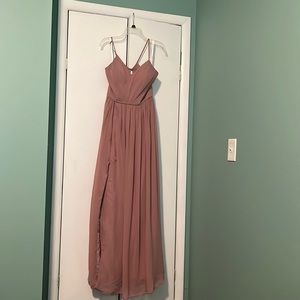 Azazie Cora Dusty Rose sz A12 Bridesmaid Dress